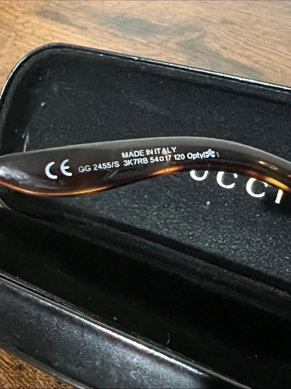 Gucci Brown Tinted Rectangular Sunglasses prescription lens’s 2455/S 54[]17 120
